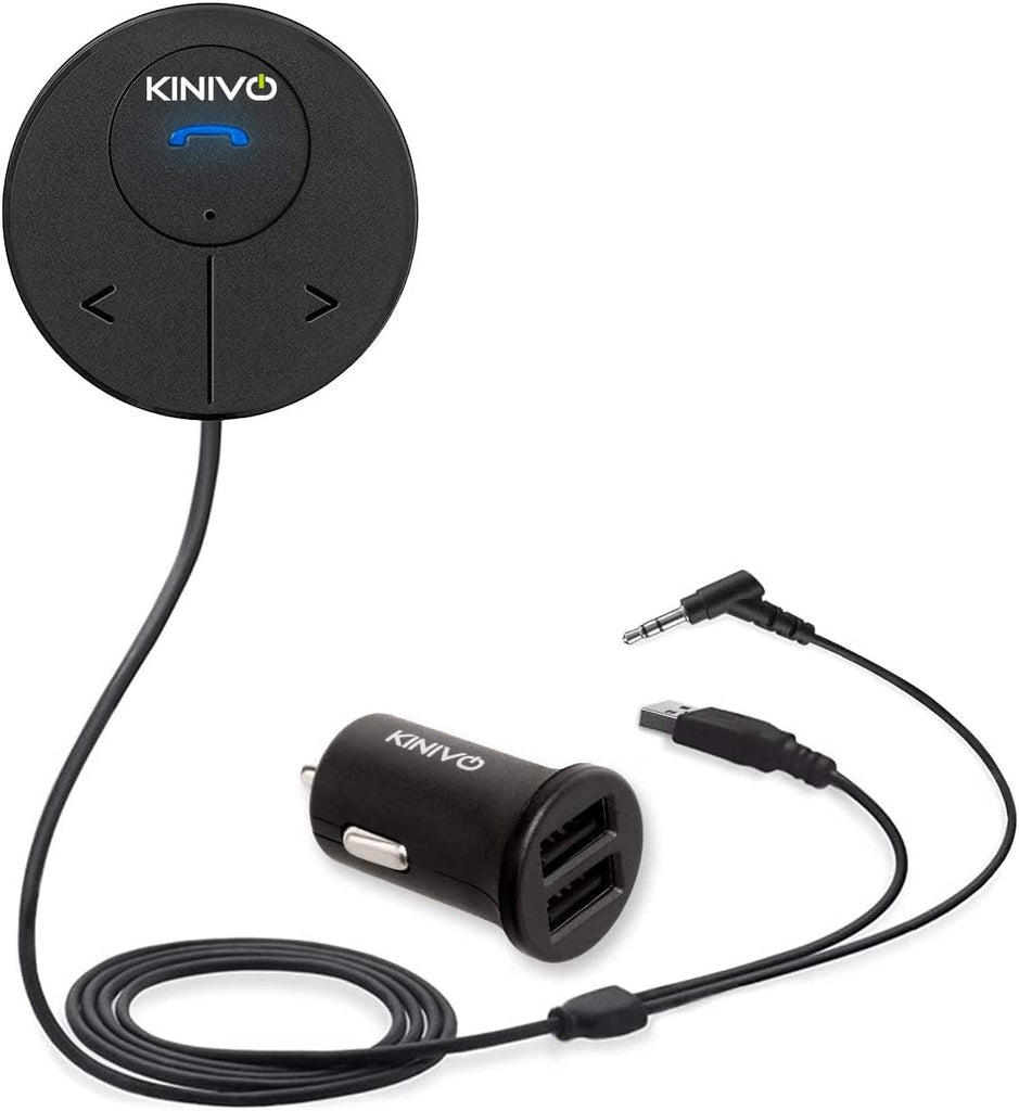 Kinivo BTC480 Bluetooth Hands-Free Car Kit for Cars with Aux Input Jac