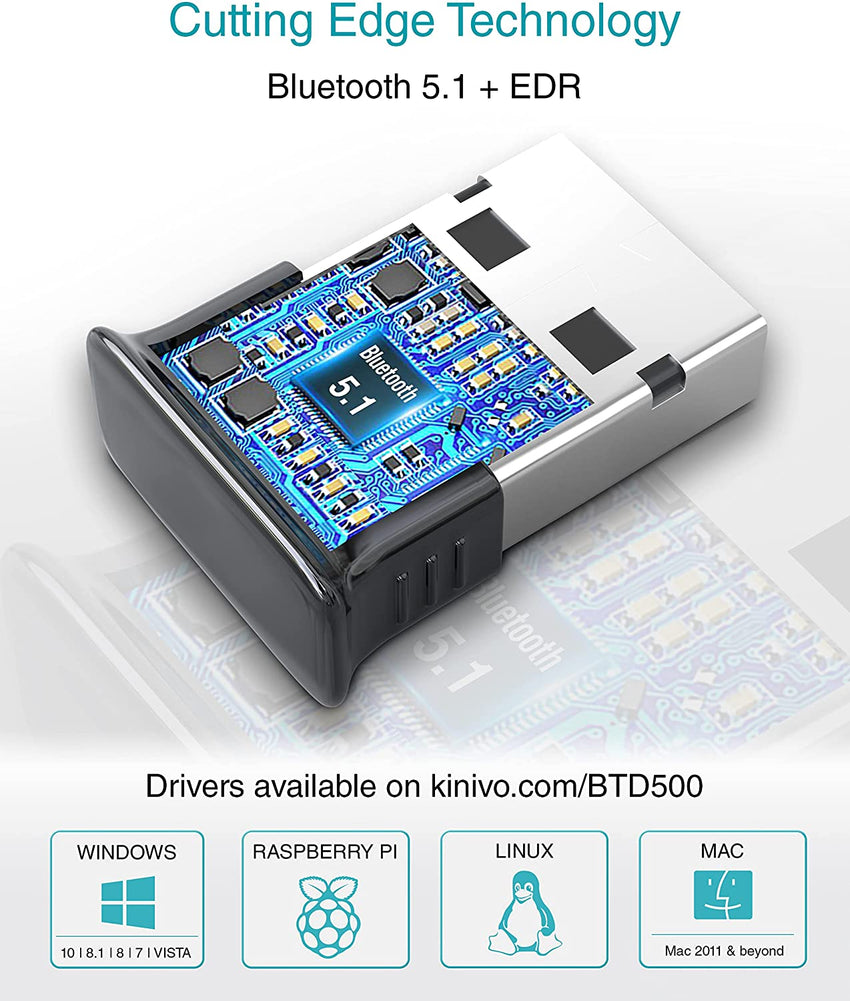 BTD-400 – Adaptateur USB Bluetooth pour PC (Bluetooth 4.0 à faible  consommation d'énergie, récepteur clé pour Windows, Raspberry pi