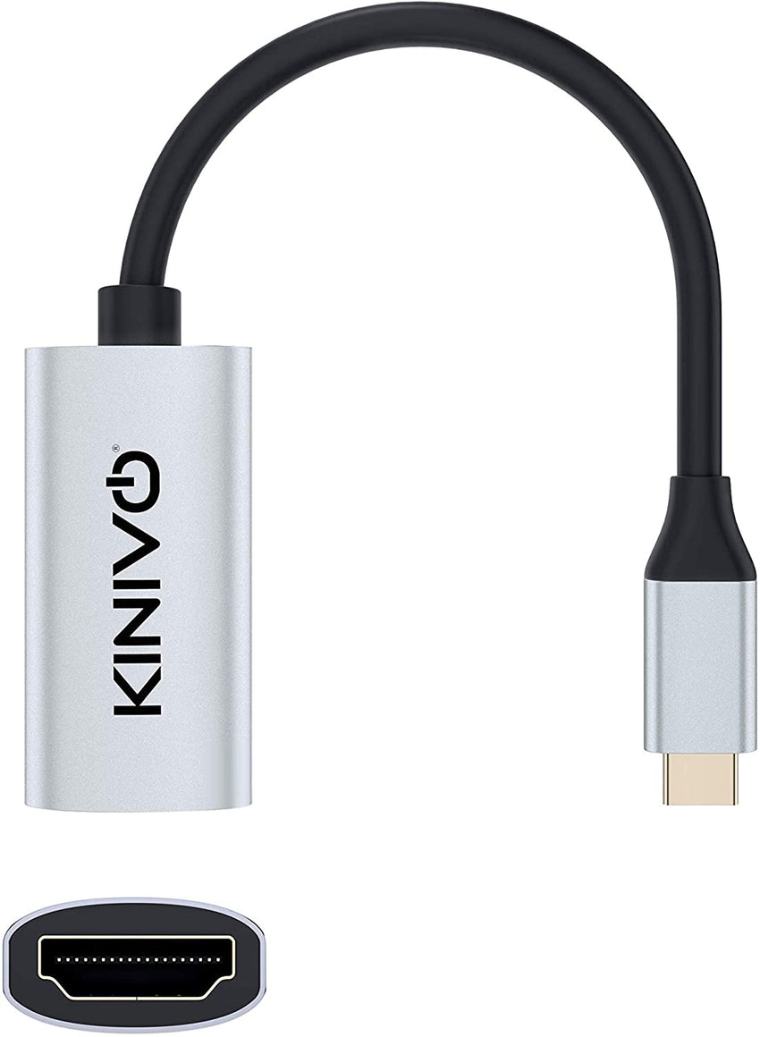 Kinivo USB C to HDMI Adapter (25CM ,4K 60Hz) - Compatible with Thunder